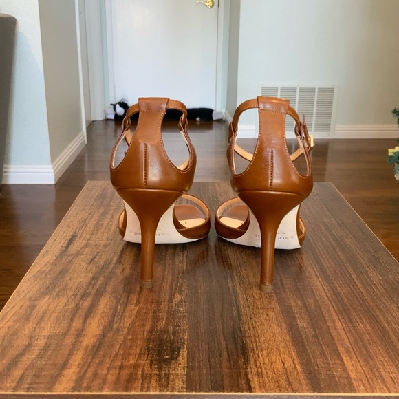 Kate Spade Brown Leather Ankle-Strap Sandals - Picture 3 of 6